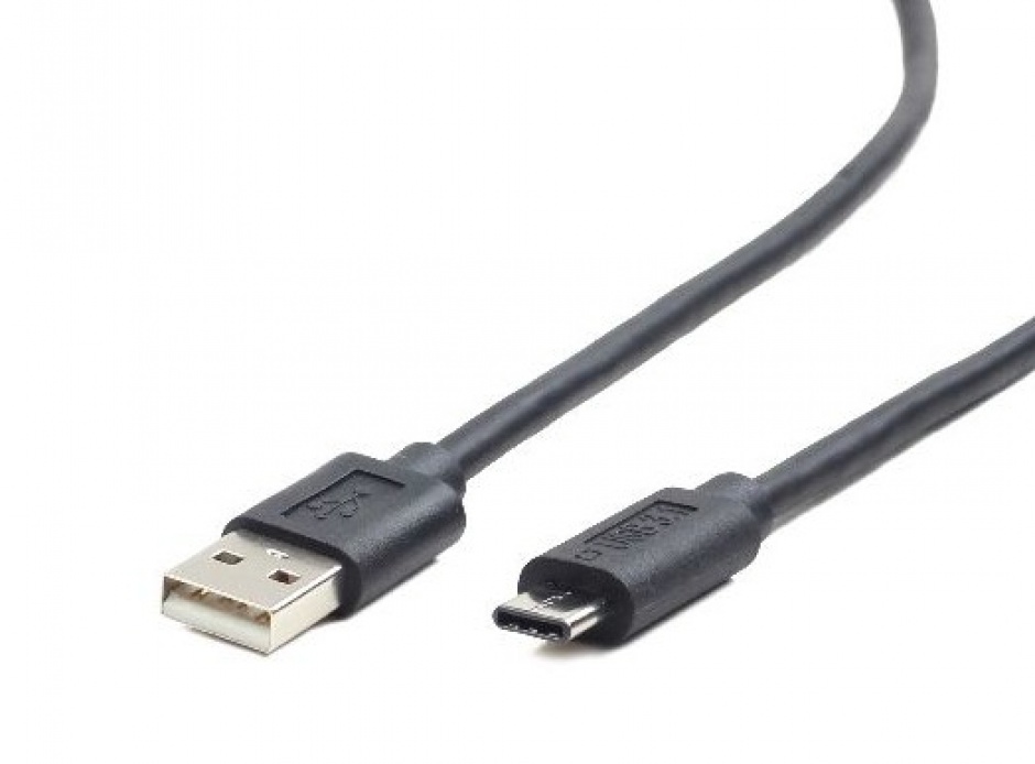 Imagine Cablu USB 2.0 tip A la tip C T-T 3m Negru, Gembird CCP-USB2-AMCM-10
